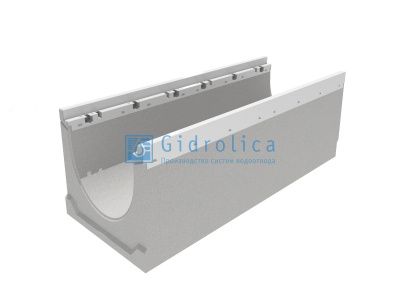 Лоток водоотводный бетонный коробчатый(СО-150мм), с оцинкованной насадкой КU 100.24,8 (15).21,5(15)-BGZ-V, № -5-0