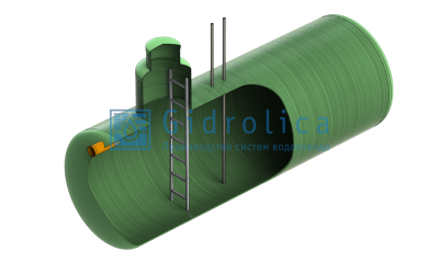 Топливная емкость Gidrolica Tank Fuel/горизонтальный вариант/1350х9850мм