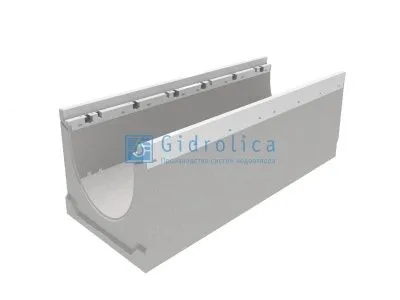 Лоток водоотводный бетонный коробчатый(СО-150мм), с оцинкованной насадкой КU 100.24,8 (15).21,5(15)-BGZ-V, № -5-0