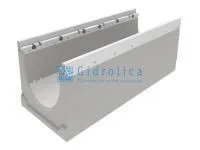 Лоток водоотводный бетонный коробчатый (СО-200мм), с оцинкованной насадкой, с уклоном 0,5% КUу 100.29,8 (20).21(14) - BGZ-V, № -18